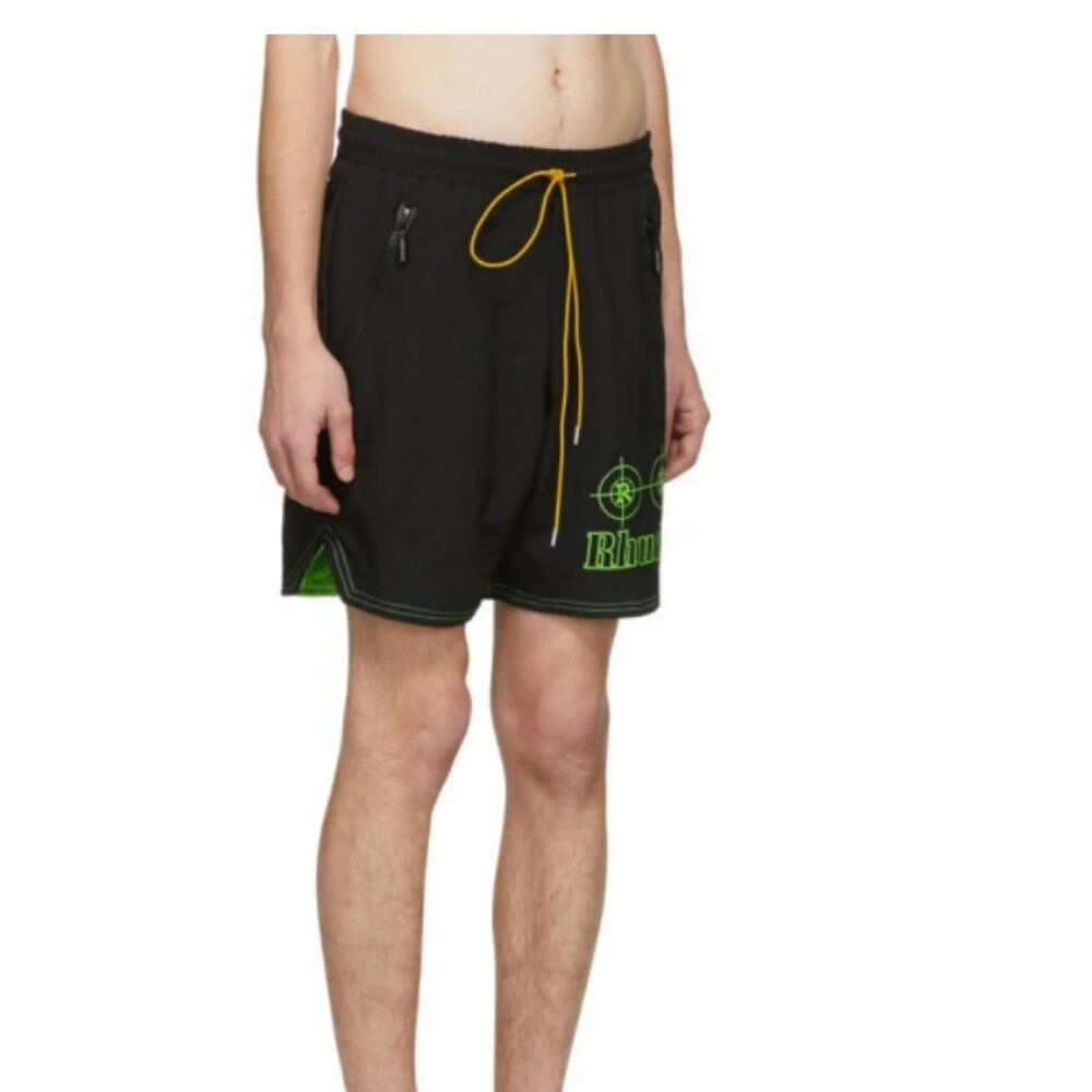 Rhude Black Logo Swim Shorts